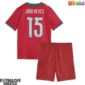 Portugalsko Joao Neves #15 Dětské Domácí dres komplet MS 2026 Krátký Rukáv (+ trenýrky)
